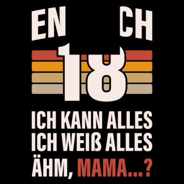 Motiv 18. Geburtstag Jungen Mädchen Endlich 18