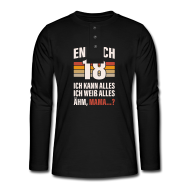 Geschenk zum 18 Langarmshirt - 18. Geburtstag Jungen Mädchen Endlich 18