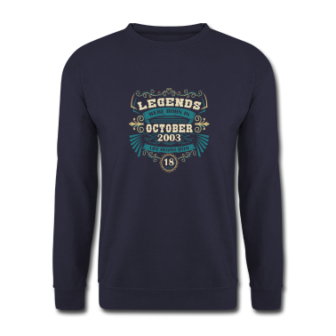 Geschenk zum 18 Pullover - 18. Geburtstag für Männer und Frauen Oktober 2003