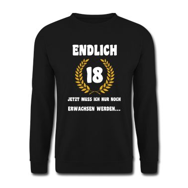 Geschenk zum 18 Pullover - Endlich 18