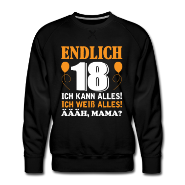 Geschenk zum 18 Pullover - Endlich 18 | Geschenk zum 18. Geburtstag