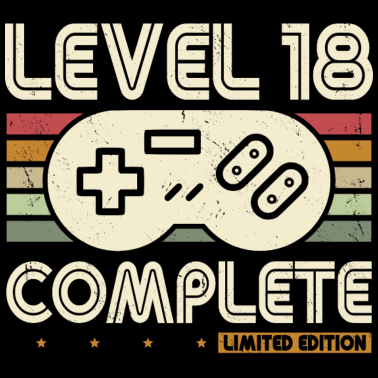 Motiv 18. Geburtstag Level 18 Complete 18 Jahre Geschenk