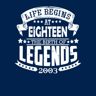 Motiv das Leben beginnt mit 18