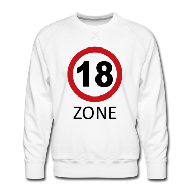 Geschenk zum 18 Pullover - 18 Zone - 18 Geburtstag Geschenk - Verkehrsschild
