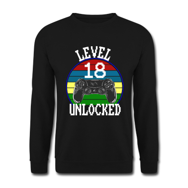 Geschenk zum 18 Pullover - Level 18 Unlocked Geschenkidee 18. Geburtstag