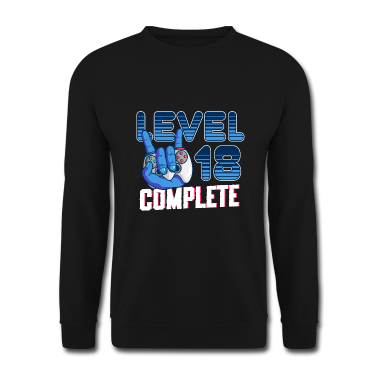 Geschenk zum 18 Pullover - Level 18 Complete 18. Geburtstag Gamer 18 Jahre