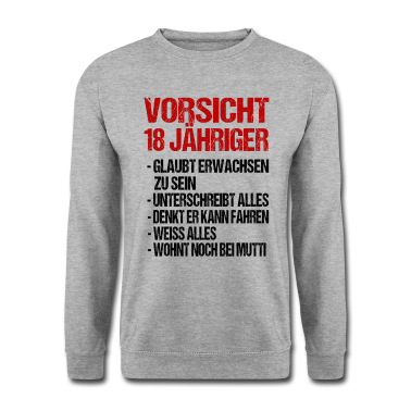 Geschenk zum 18 Pullover - 18 Jahre 18 Geburtstag Geschenk
