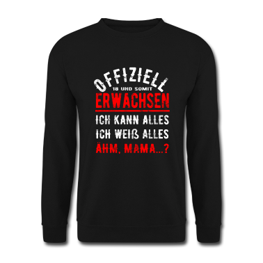 Geschenk zum 18 Pullover - 18 Geburtstag 18 Jahre Volljährig Erwachsen 18ter