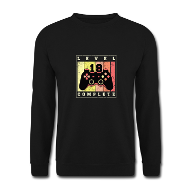Geschenk zum 18 Pullover - Cooles Gamer Shirt Level 18 zum 18. Geburtstag