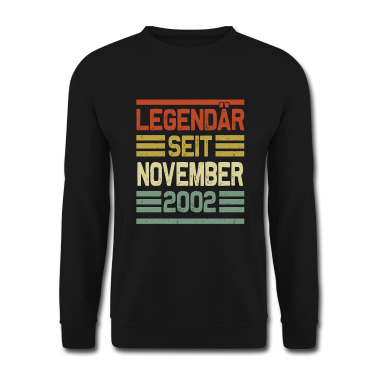 Geschenk zum 18 Pullover - Legendär seit November 2002 18.Geburtstag 18