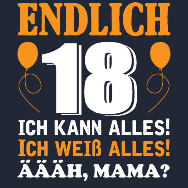 Motiv Endlich 18 | Geschenk zum 18. Geburtstag