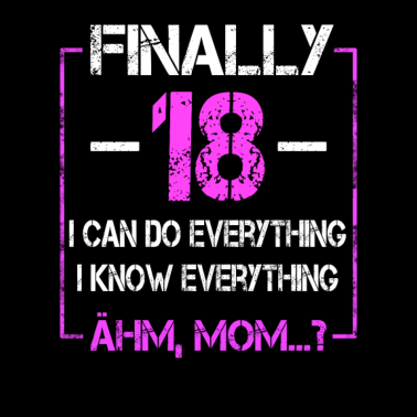 Motiv 18 Geburtstag Mädchen Frau 18 Geschenk 18 Jahre