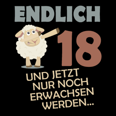 Motiv Endlich 18 dabbing Schaf 18. Geburtstag