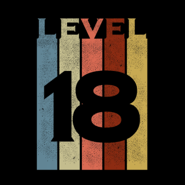 Motiv Level 18, Shirt zum 18. Geburtstag
