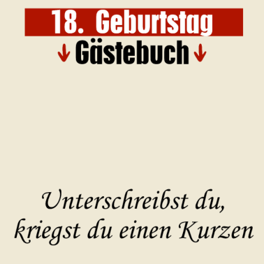 Motiv 18 Geburtstag Gästebuch