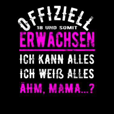 Motiv 18 Geburtstag Mädchen Frau 18 Geschenk 18 Jahre