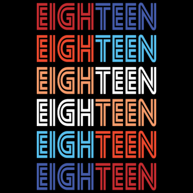 Motiv 18. Geburtstag Lustiges Geburtstagsshirt 18 Jahre