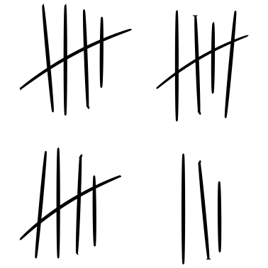 Motiv Strichliste zum 18. Geburtstag