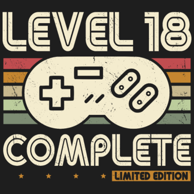 Motiv 18. Geburtstag Level 18 Complete 18 Jahre Geschenk