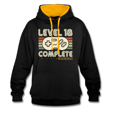 Geschenk zum 18 Hoodie - 18. Geburtstag Level 18 Complete 18 Jahre Geschenk