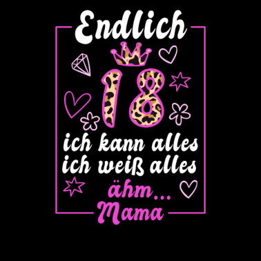 Motiv 18 Geburtstag Mädchen Frau 18 Geschenk 18 Jahre