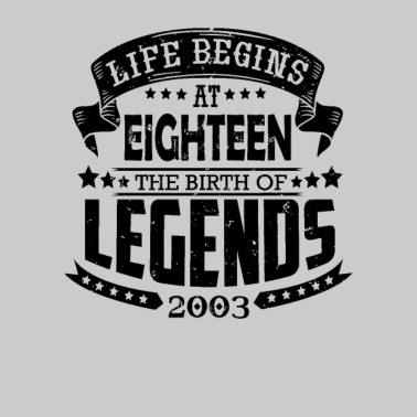 Motiv das Leben beginnt mit 18