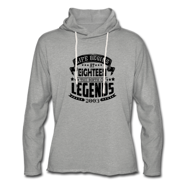 Geschenk zum 18 Hoodie - das Leben beginnt mit 18
