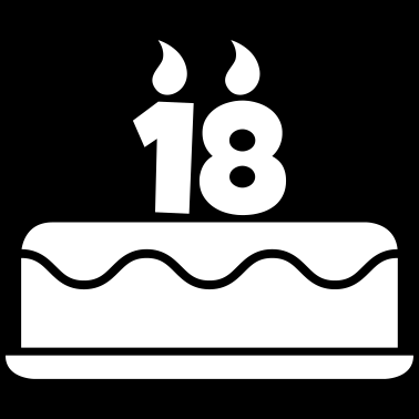 Motiv Kuchen zum 18. Geburtstag