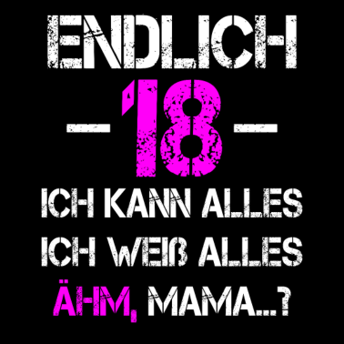 Motiv 18 Geburtstag Mädchen Frau 18 Geschenk 18 Jahre