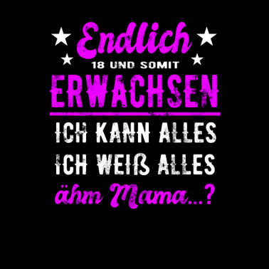 Motiv 18 Geburtstag Mädchen Frau 18 Geschenk 18 Jahre