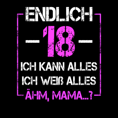 Motiv 18 Geburtstag Mädchen Frau 18 Geschenk 18 Jahre