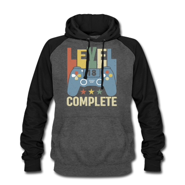 Geschenk zum 18 Hoodie - Level 18 Complete 18. Geburtstag 18 Jahre Geschenk