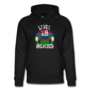 Geschenk zum 18 Hoodie - Level 18 Unlocked Geschenkidee 18. Geburtstag