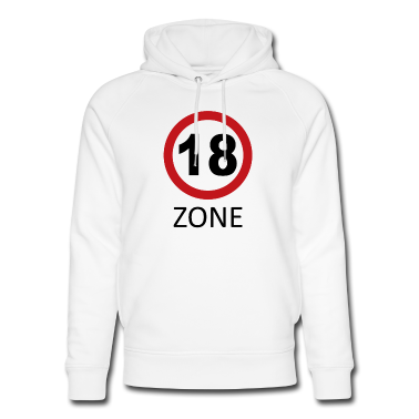 Geschenk zum 18 Hoodie - 18 Zone - 18 Geburtstag Geschenk - Verkehrsschild