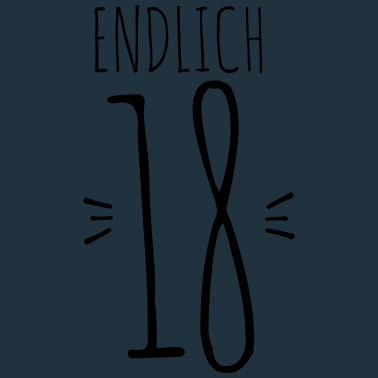 Motiv Endlich 18! Spruch 18. Geburtstag Geschenk
