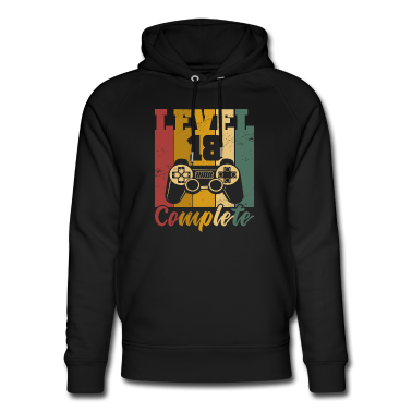 Geschenk zum 18 Hoodie - Level 18 Complete 18. Geburtstag Gamer 18 Jahre