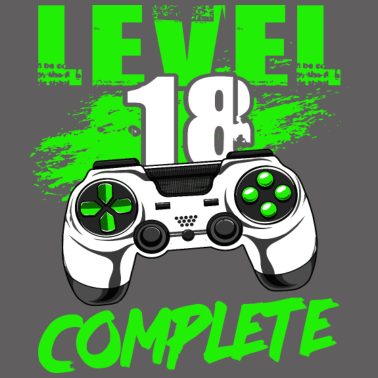 Motiv Level 18 Complete 18. Geburtstag Gamer 18 Jahre
