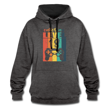 Geschenk zum 18 Hoodie - Level 18 Gaming Controller 18. Geburtstag