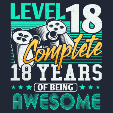 Motiv 18. Geburtstag 18 Jahre Gamer Level 18 Complete
