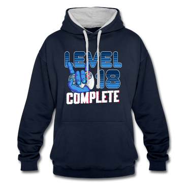 Geschenk zum 18 Hoodie - Level 18 Complete 18. Geburtstag Gamer 18 Jahre