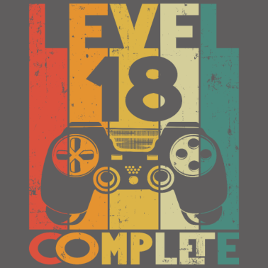 Motiv Level 18 Complete 18. Geburtstag Gamer 18 Jahre