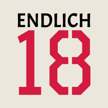 Motiv endlich 18 Geschenk