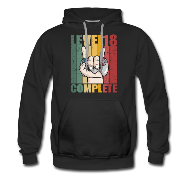 Geschenk zum 18 Hoodie - Level 18 Complete 18. Geburtstag Gamer 18 Jahre
