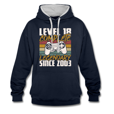 Geschenk zum 18 Hoodie - Level 18 Complete 18 Geburtstag 18 Jahre Geschenk