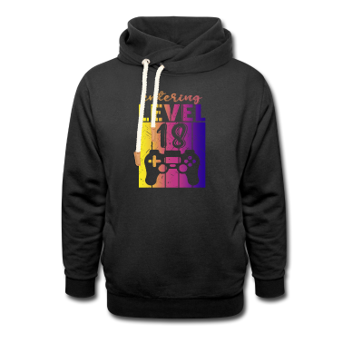 Geschenk zum 18 Hoodie - Level 18 Gaming Controller 18. Geburtstag
