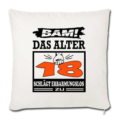 Geschenk zum 18 Kissenbezug - Geburtstag Das Alter schlägt zu Jahre Years 18