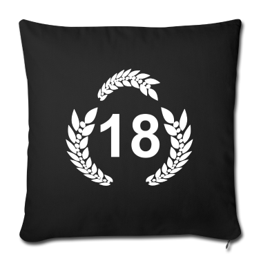 Geschenk zum 18 Kissenbezug - 18 lorbeerkranz, geburtstagsgeschenk 18