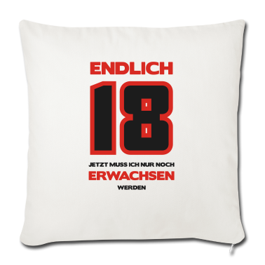 Geschenk zum 18 Kissenbezug - Zum 18. Geburtstag ein Shirt „Endlich 18, jetzt