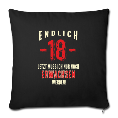 Geschenk zum 18 Kissenbezug - Endlich 18 - 2002 18 Geburtstag