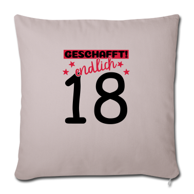 Geschenk zum 18 Kissenbezug - endlich 18 geschafft!